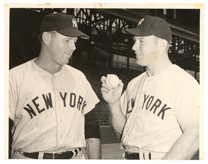 1958 Mickey Mantle & Virgil Trucks New York Yankees Original Don Wingfield Type I Photograph (PSA/DNA Type I)